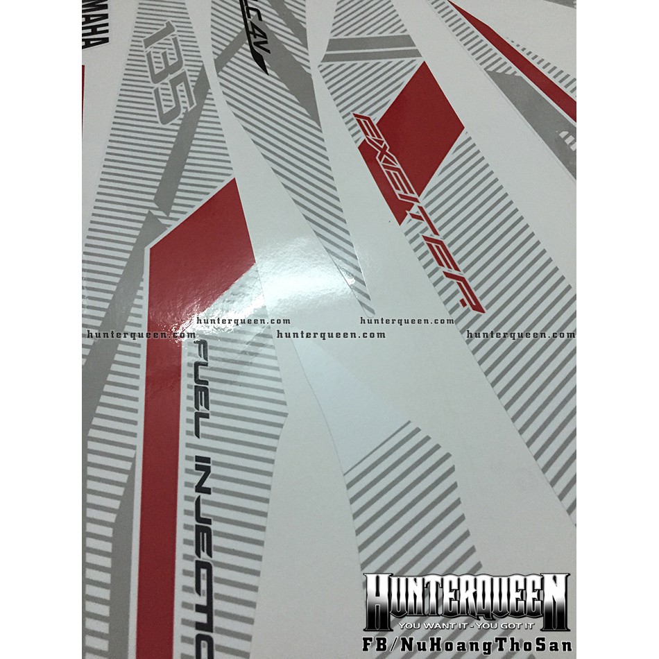 Tem rời Exciter 135 đời 2011-2014. Dán xe trắng RC 2016