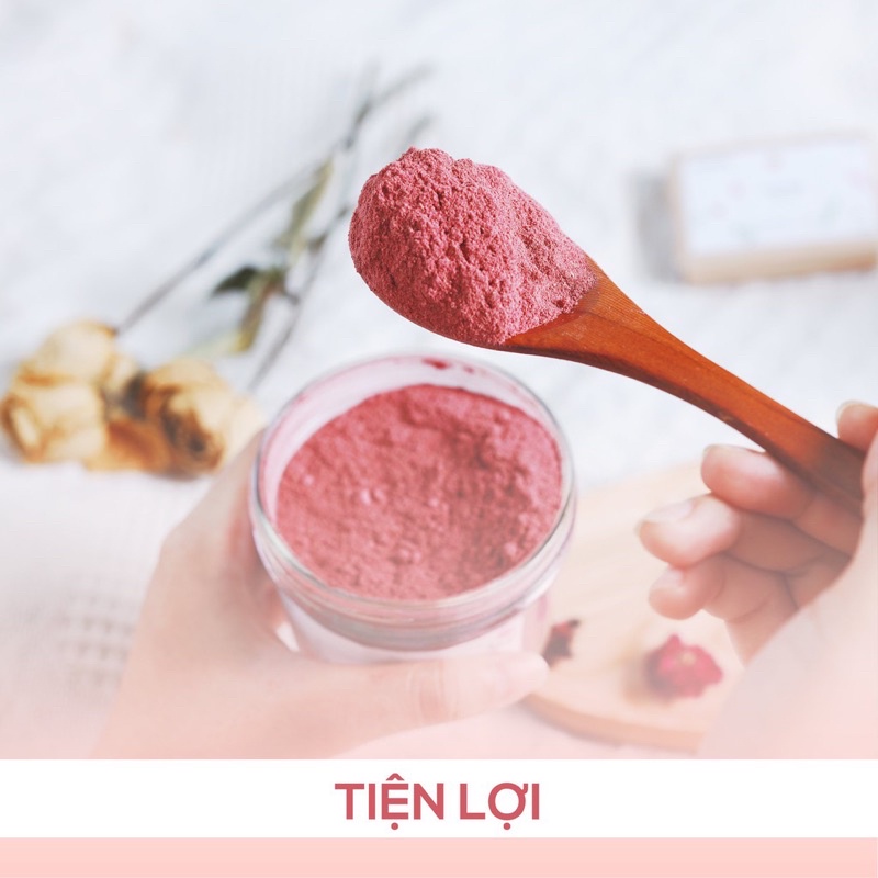 Bột hoa hồng 100% nguyên chất chọn lọc - bột xay mịn từ 100% cánh hoa hồng chọn lọc