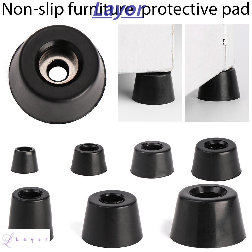 Set 10 Đệm Cao Su Đỡ Chân Loa/Tủ/Đồ Dùng Nội Thất Màu Đen