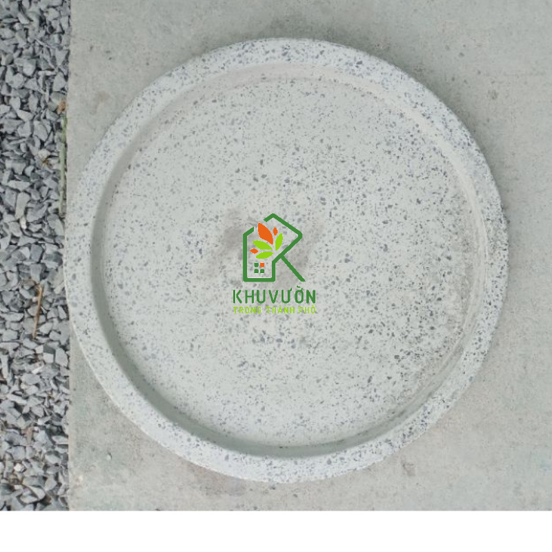 Dĩa lót chậu xi măng đá mài tròn hoặc vuông 30cm