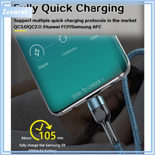 Cáp Sạc Nhanh Type-c Chống Trượt Cho Android Ios Huawei