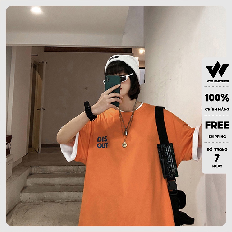 Áo thun tay lỡ unisex form rộng WIIS DISOUT phông rộng nam nữ phong cách oversize ulzzang