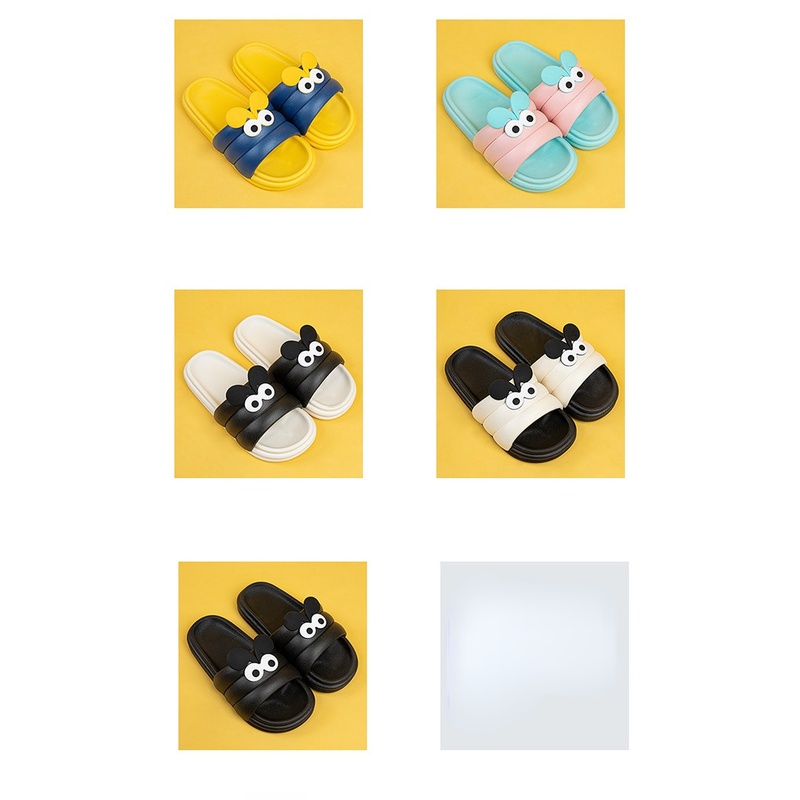 Dép PVC Đi Trong Nhà Chống Mài Mòn Hình Mắt Nhỏ Dễ Thương Cho Cặp Đôi