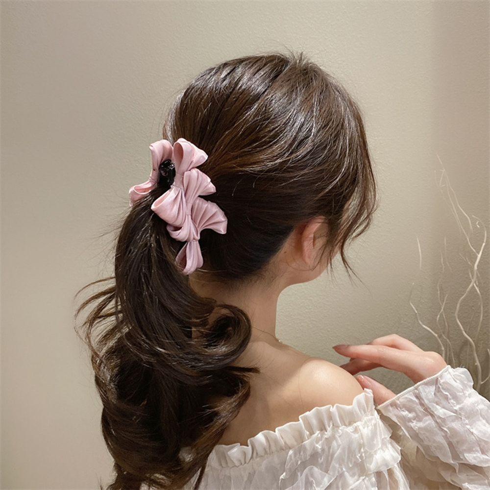 Kẹp Tóc Hình Nơ / Chuối Phong Cách Hàn Quốc Dành Cho Nữ VANES1