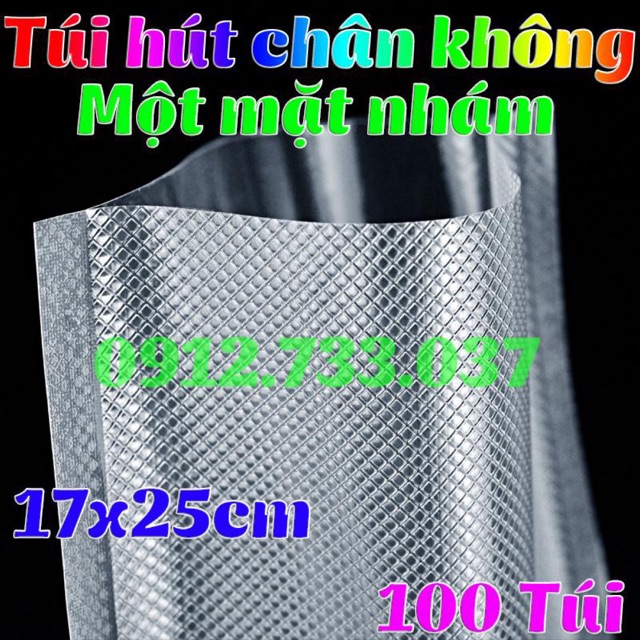 Túi hút chân không một mặt nhám sz 17x25 loại xịn, bền, đẹp