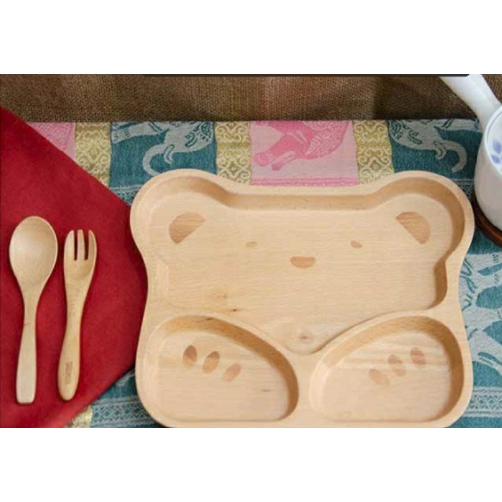 Khay ăn dặm cho bé bằng chất liệu gỗ cao cấp Trường Sơn - an toàn khi sử dụng