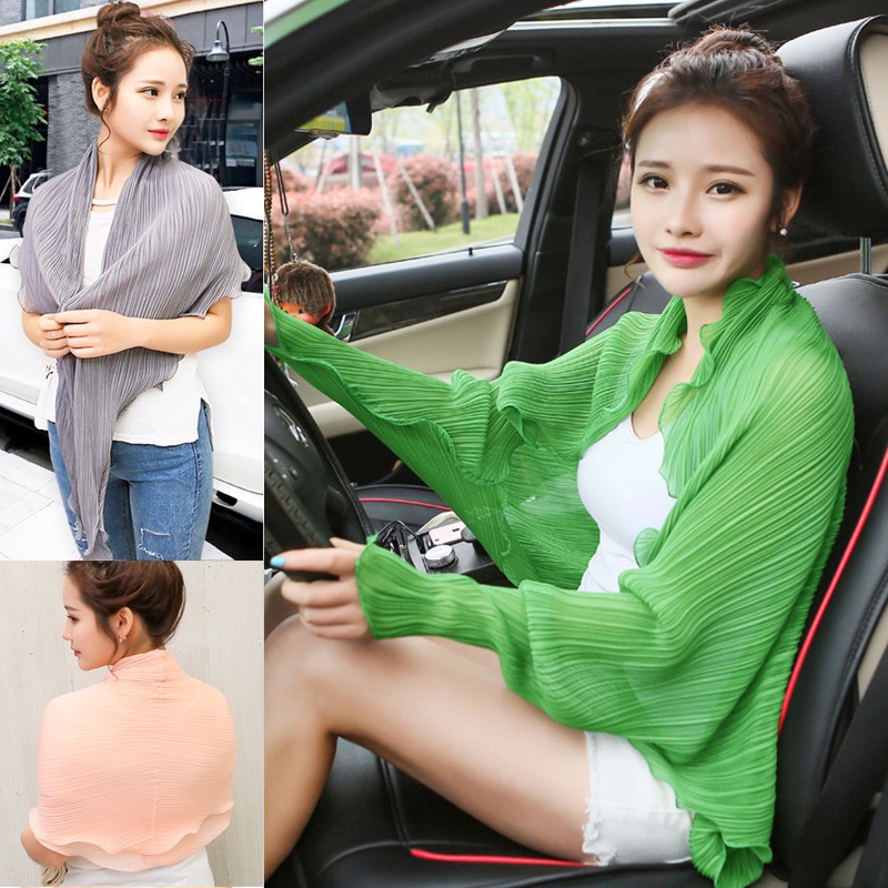 Khăn Choàng Lụa Chiffon Chống Nắng Dễ Phối Đồ Cho Nữ