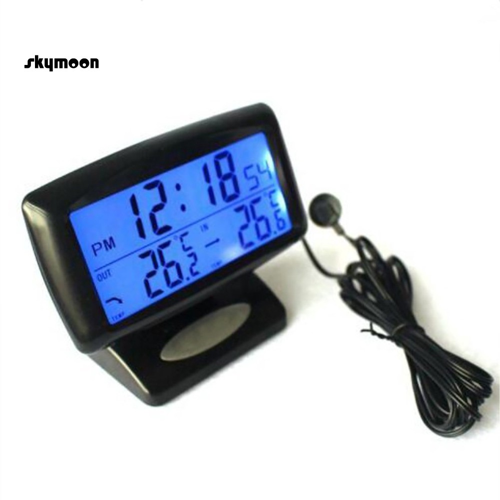 Nhiệt kế kĩ thuật số tích hợp đèn LED và màn hình LCD cho xe hơi