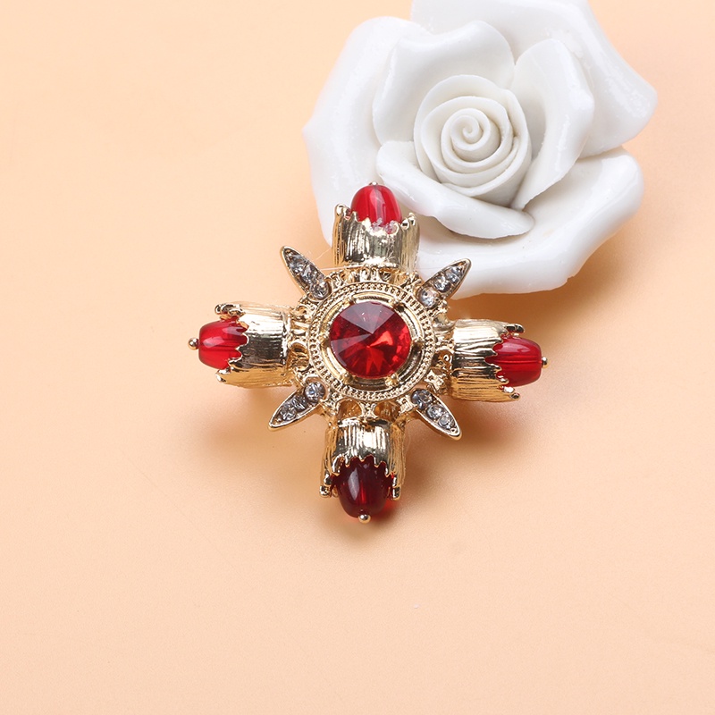 Ghim Cài Áo Hình Thánh Giá Đính Đá Phong Cách Baroque Thời Trang Cho Nam Và Nữ