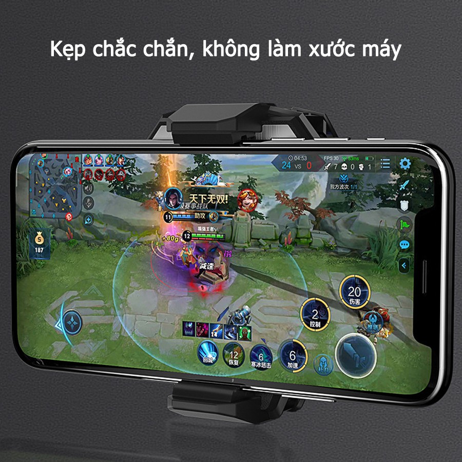 Quạt tản nhiệt Memo DL06, dùng cho điện thoại khi chơi game, có sò lạnh làm mát nhanh, đèn red RBG rực rỡ