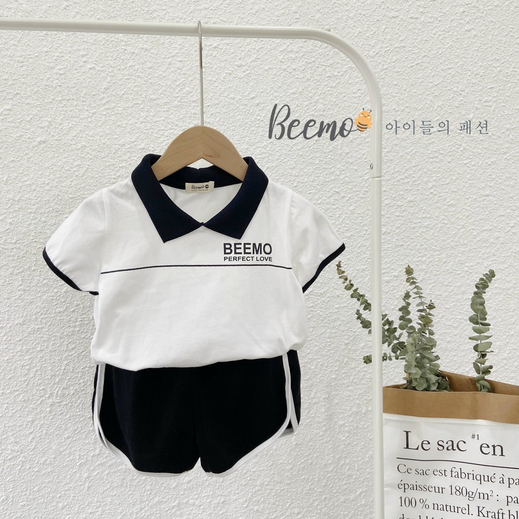 Quần áo trẻ em Beemo- Chất liệu cotton mềm mại thoáng mát,cổ Polo họa tiết &quot; Beemo Perfect&quot; B057