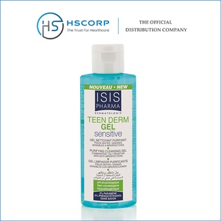 Isis pharma gel rửa mặt cho da mụn nhạy cảm teenderm sensitive gel 100ml