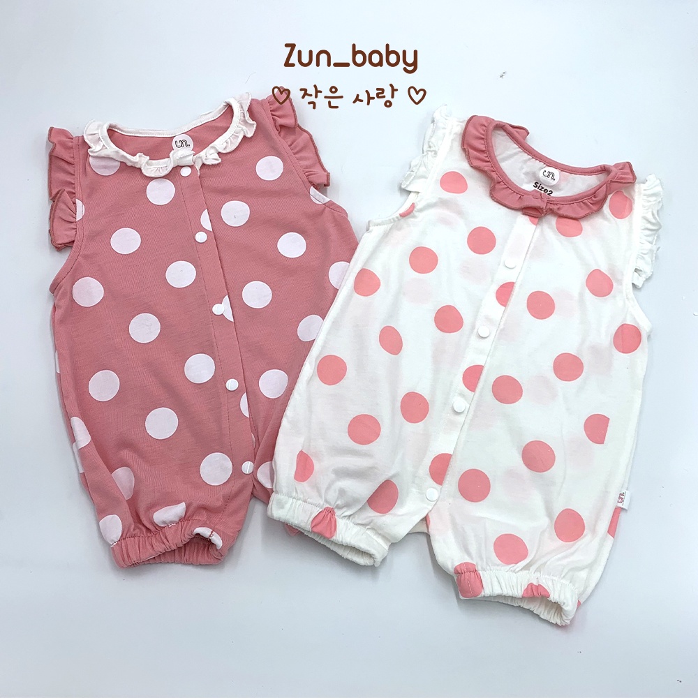 Body Hè Cho Bé Gái, Body Liền Thân Chấm Bi Mùa Hè Chất Vải Cotton, Thoáng Mát, Thấm Hút Mồ Hôi Tốt - Zunbaby - BS025