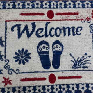 Bộ 5 thảm vải mềm mại Welcome Homeone 45x70cm ( họa tiết ngẫu nhiên )