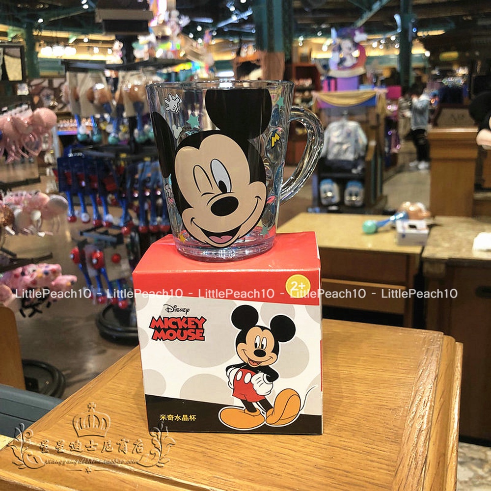 Ly nhựa Disney uống nước trong suốt có quai cầm tay hình Frozen Mickey Minnie Ariel cho bé