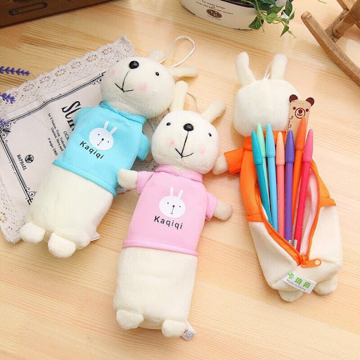 Túi đựng bút hình thỏ hoạt hình Hàn Quốc dễ thương cho bé