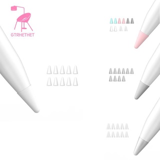 Bộ 10 Vỏ Bọc Silicon Bảo Vệ Đầu Bút Cảm Ứng Apple Pencil 1st 2nd Touchscreen Stylus Màu Trắng