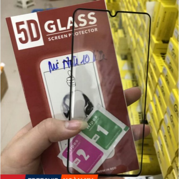 Kính cường lực 5D xịn cho Xiaomi CC9 Pro/ Xiaomi Note 10 Lite Full keo màn hình viền vát 2,5D siêu cứng