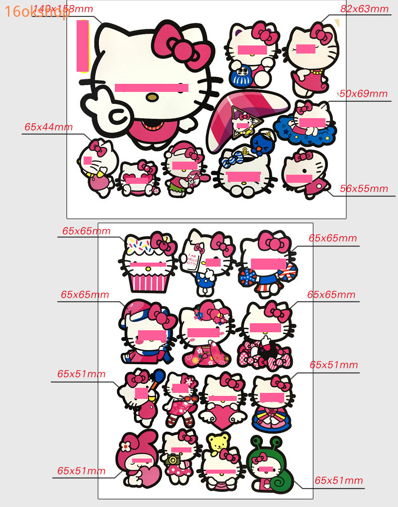 Miếng dán ô tô dễ thương