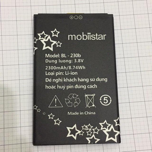 Pin mobilstar lai yuna 1(BL-230B)