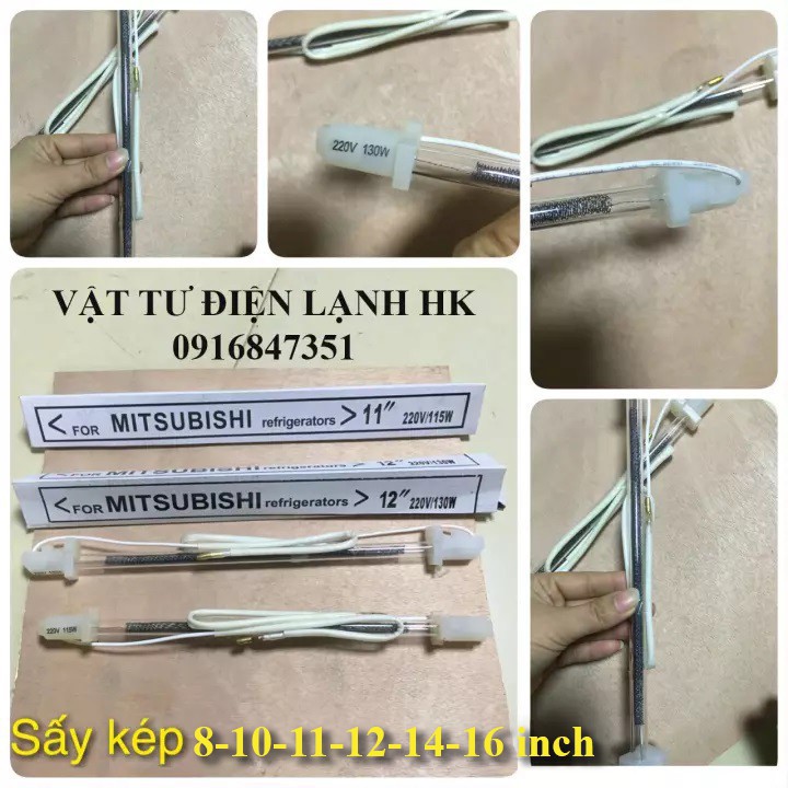 [SALE25]  UHUH Thanh sấy nhiệt Tủ Lạnh 8-10-11-12-14-16 inch 220V , Điện trở phá băng, bóng sấy xả đá 47 2