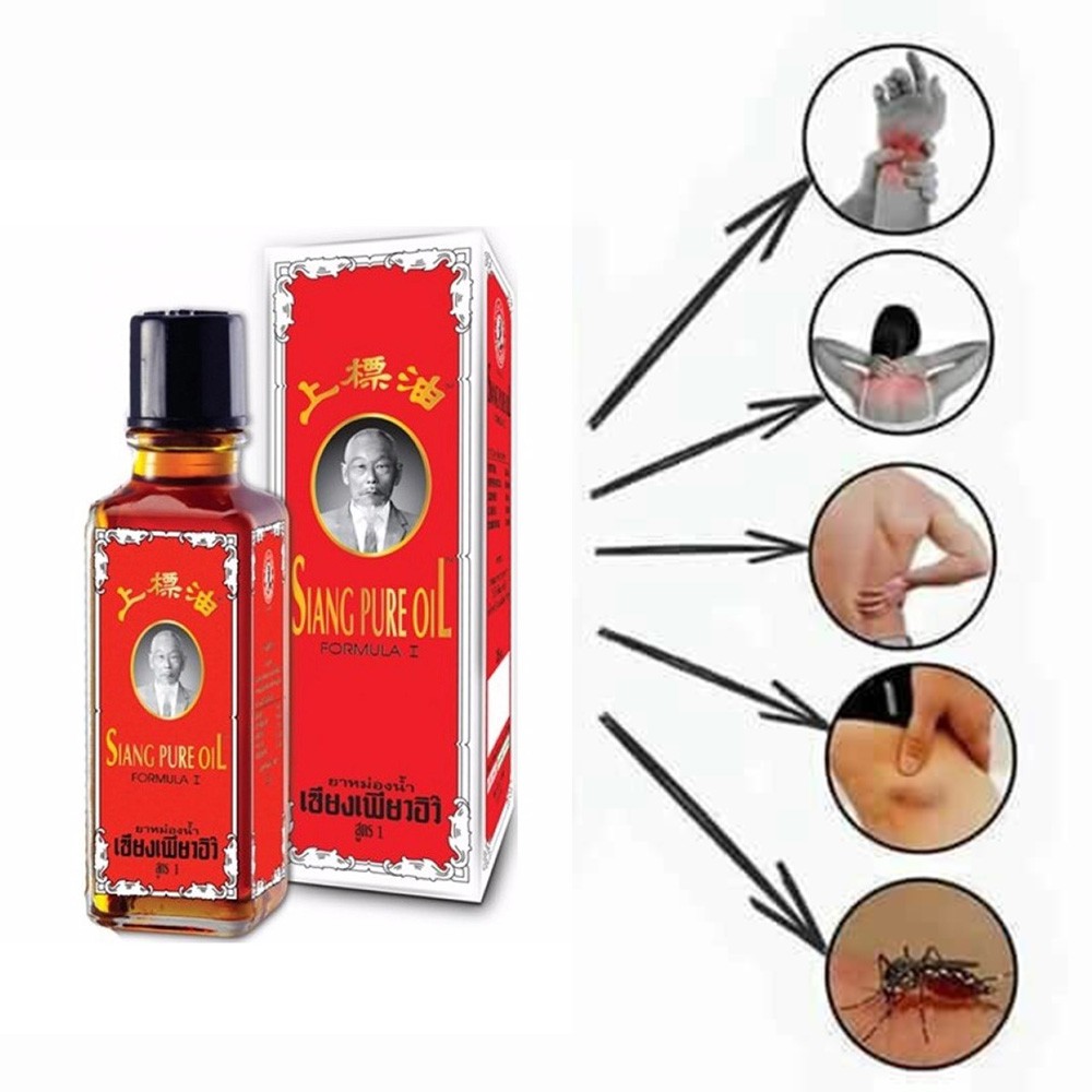 [HOT] ♘ Lốc 6 Chai Dầu Gió Ông Già Đỏ Siang Pure Aut ❃ ♘ [MUA NGAY]