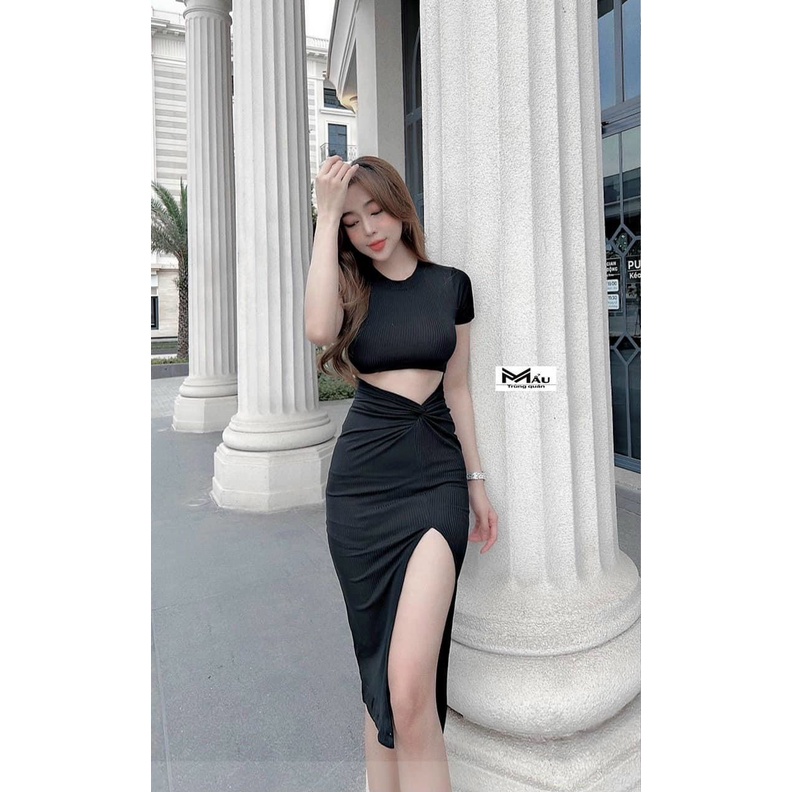 Đầm nữ maxi xẻ 1 bên liền thân liền thân 3 màu cực đẹp cho cô nàng năng động ba