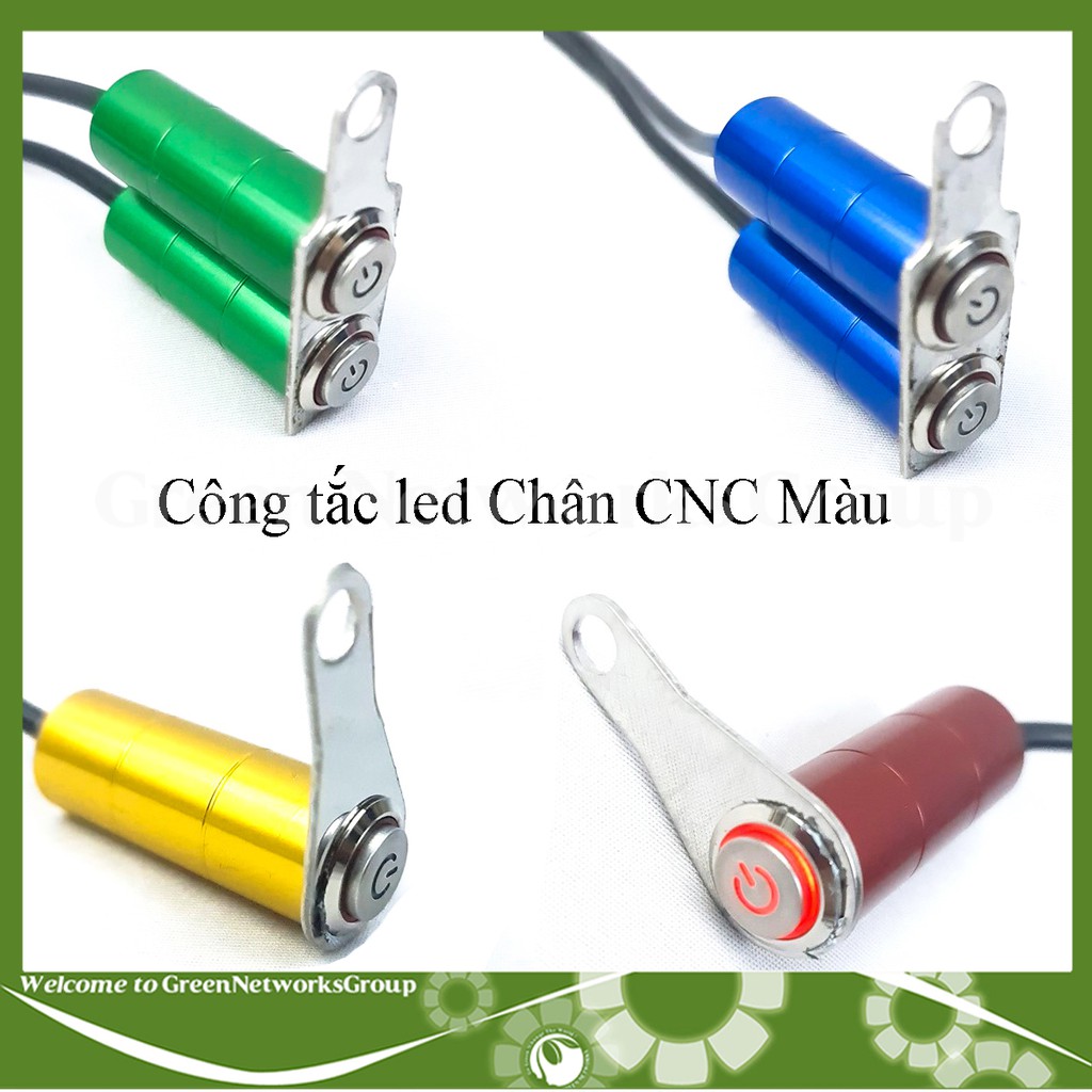 Công Tắc Led Có Pat Gắn Cùm lỗ 8 ly [Chế độ On - Off] Greennetworks