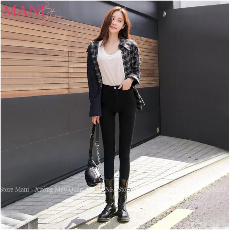 Quần legging nữ chất Umi  Hàn Quốc  siêu co dãn 4 chiều  có túi ôm cực hot