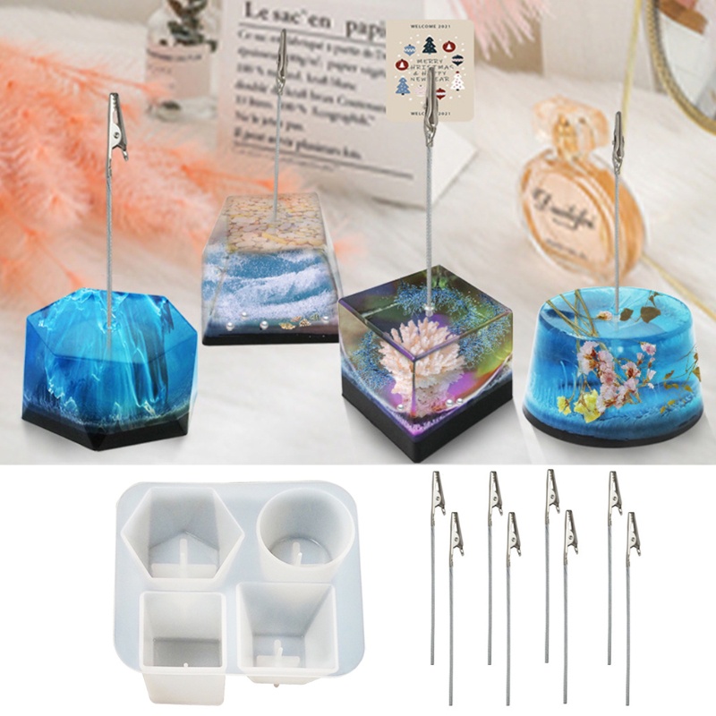 Khuôn Silicone Làm Giá Đỡ Bảng Hiệu Bằng Resin Epoxy Trong Suốt DIY