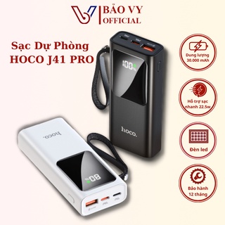 Pin sạc dự phòng 10000mah Hoco J41 Pro sạc nhanh Quick Charger PD 3.0 22.5W nhỏ gọn tiện lợi đèn led sang trọng.