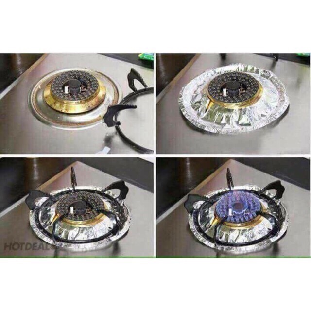 Set 10 Giấy Bạc Lót Kiềng Bếp Ga