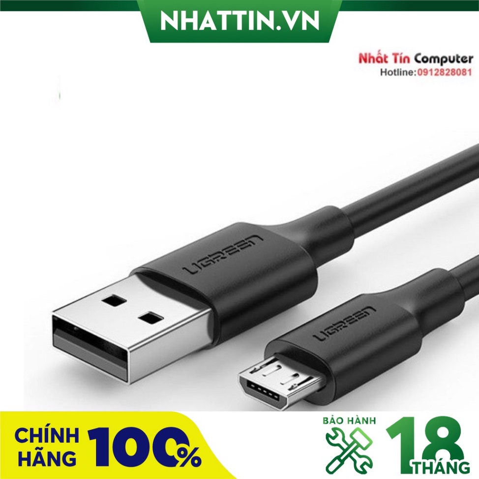 ( Chính Hãng ) Cáp sạc dữ liệu micro USB dài 3m Ugreen 60827 - Hàng Cao Cấp