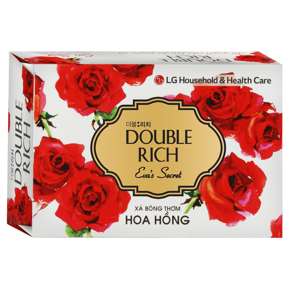 Xà Bông Cục Double Rich Hương Hoa Hồng 90g