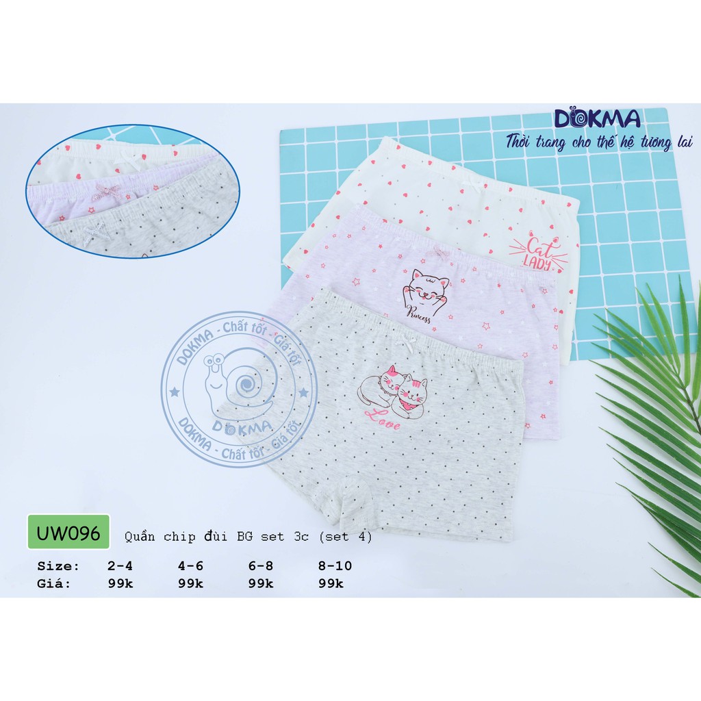 Quần chip đùi cotton dokma cao cấp sz 2-10y