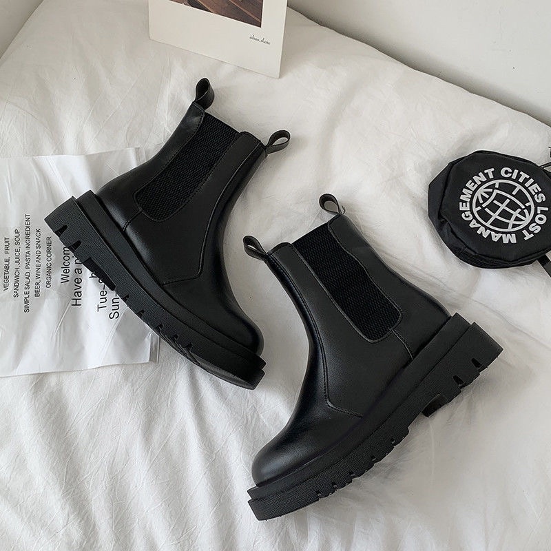 Boot nữ cao cổ không khoá, bốt chun co dãn,bốt chiến binh| N1