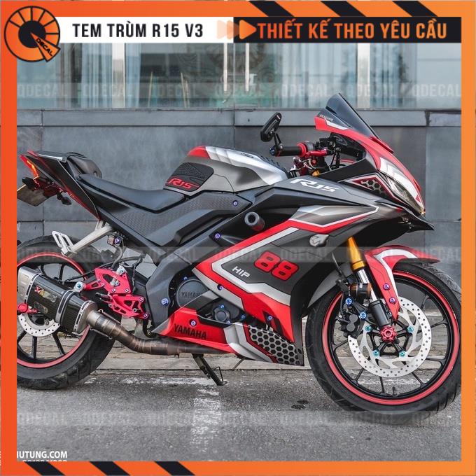 Tem trùm R15V3 decal 3 lớp Robotic chọn màu thoải mái thiết kế theo yêu cầu
