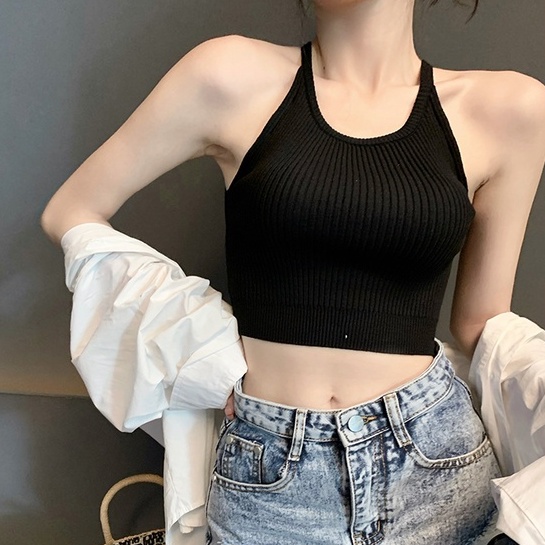 Áo Hai Dây Dệt Kim Dáng Ôm Phong Cách Hàn Quốc Thời Trang Cho Nữ