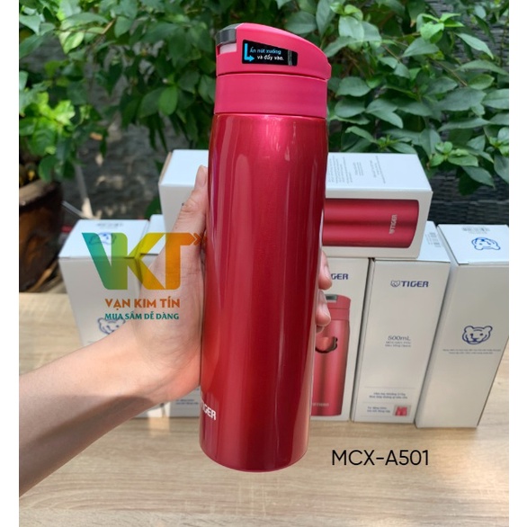 Bình Giữ Nhiệt Lưỡng Tiger Tính MCX - A501 - Màu Hồng - Hàng Chính Hãng