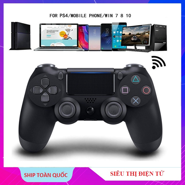 Tay Chơi Game không Dây, Dùng Cho Máy PS4 - Cho PC - Laptop - Điện Thoại Android Và IOS - Bảo Hành 6 Tháng