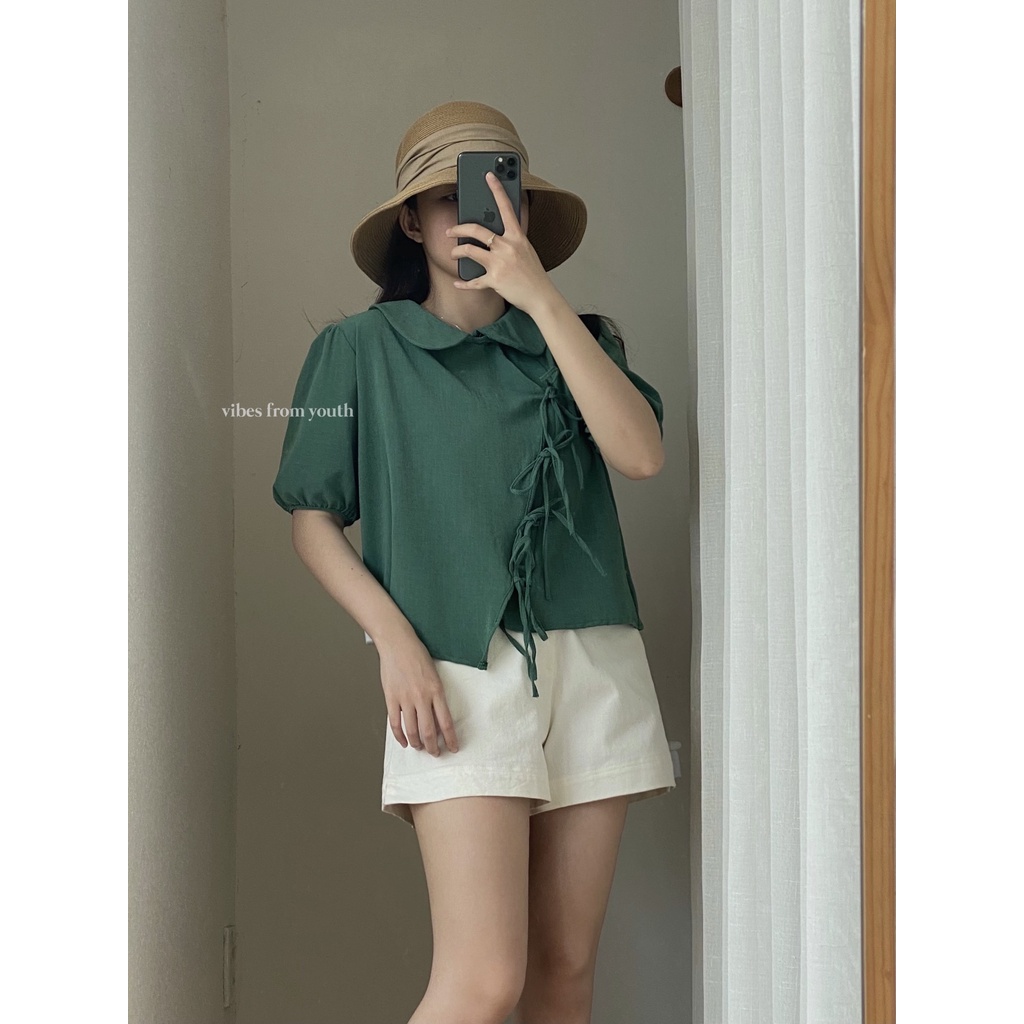 ÁO CỔ SEN NƠ XÉO _AV1304