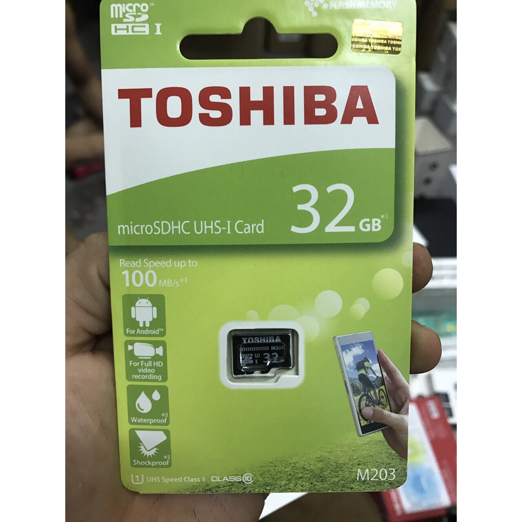 Thẻ Nhớ 32Gb Microsdhc Toshiba M203 Uhs-I U1 100Mb/S - Bh 5 Năm  - chuyensiphukien1