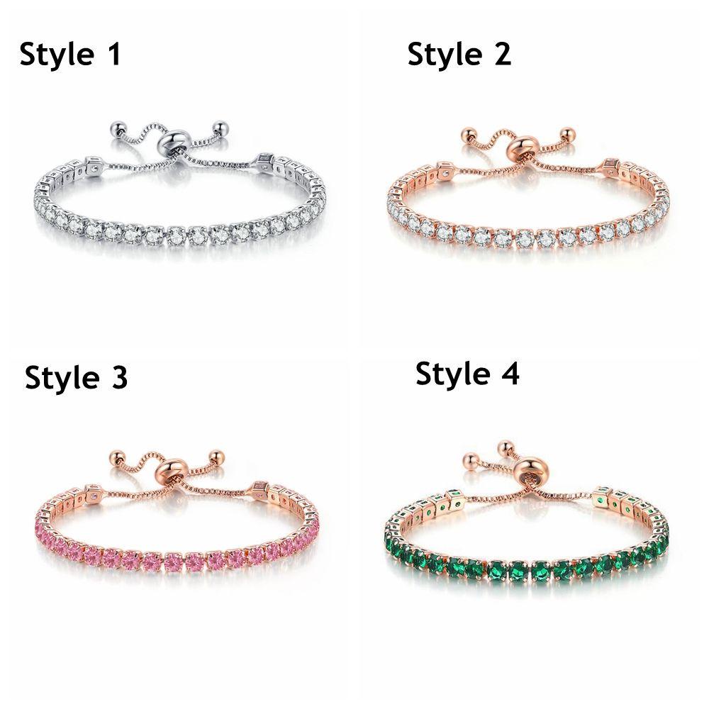 Vòng Đeo Tay Đánh Tennis CZ Sáng Bóng Thời Trang Cho Nữ