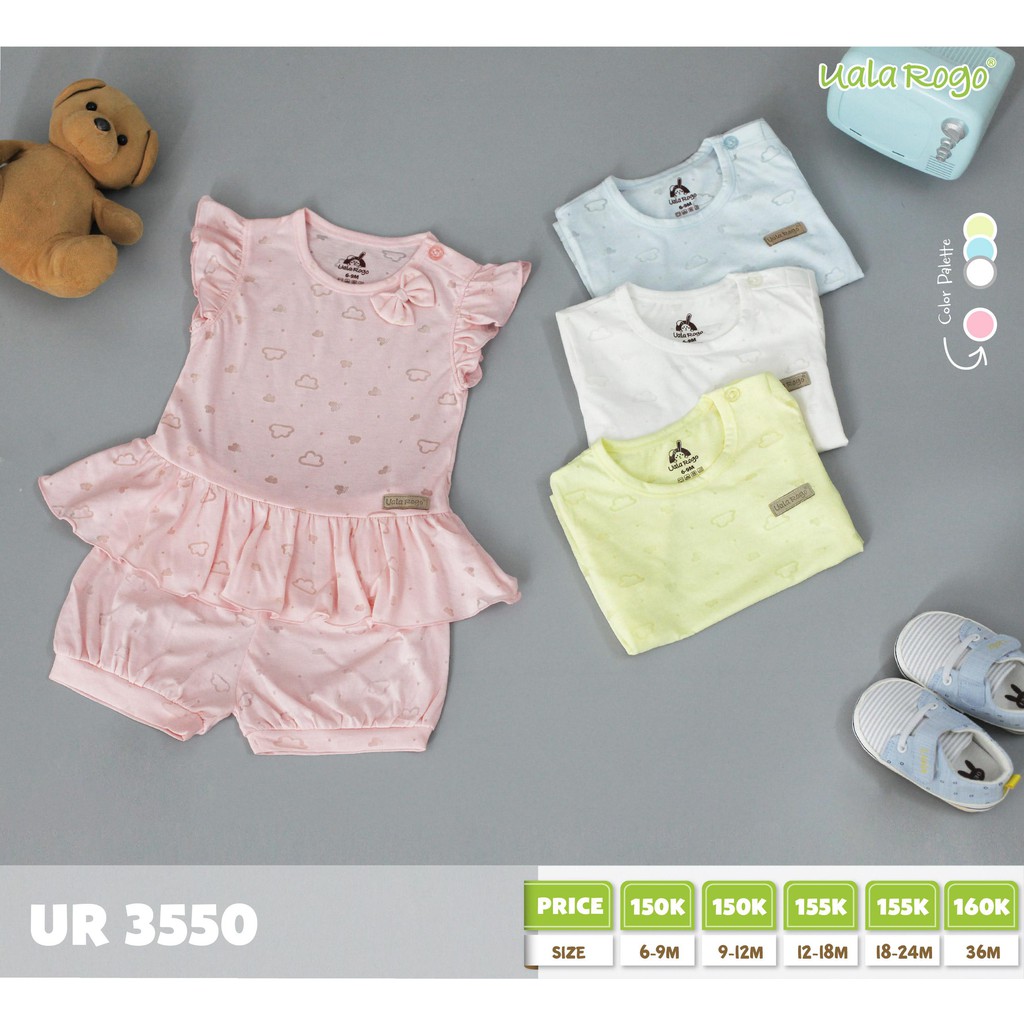 UR 3550 Bộ QA Uala rogo cộc CV vải mây hờ cho bé
