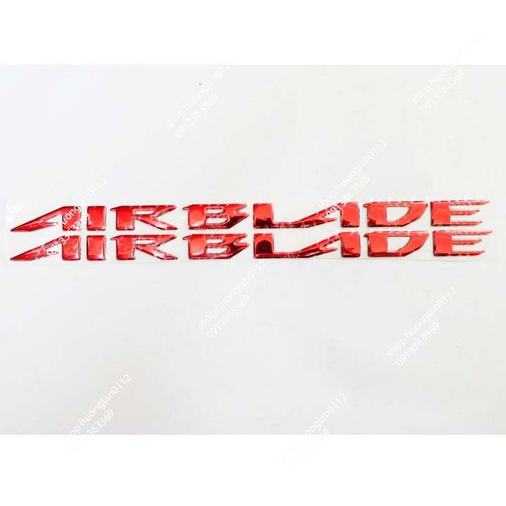 ( Hàng Chất, giá tốt ) Tem logo chữ nổi Air Blade ( giá 2 cái )