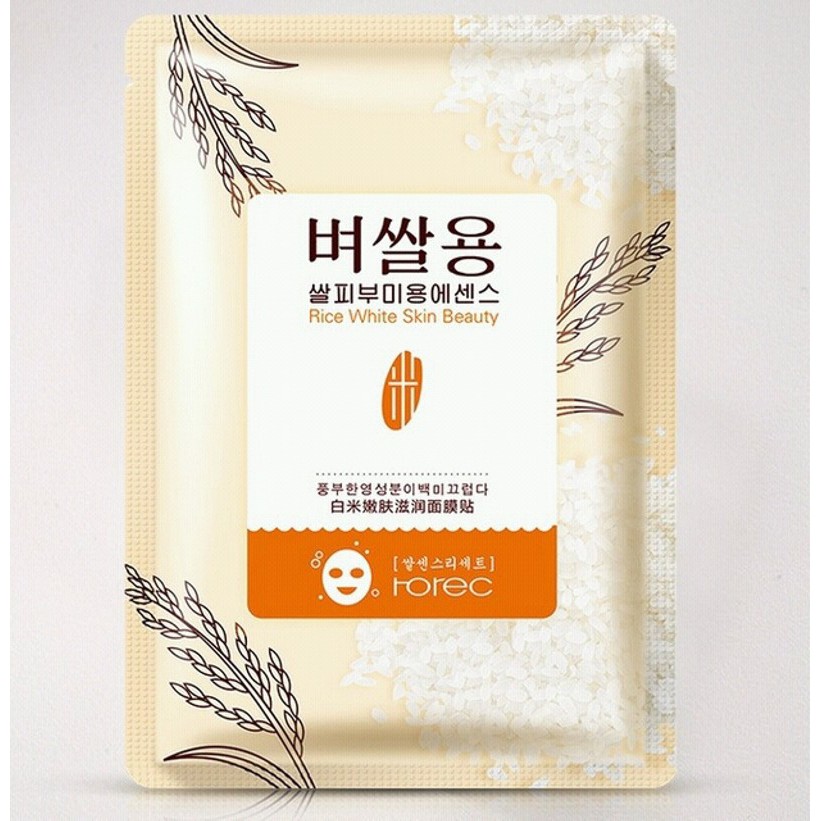 Mặt Nạ Gạo Trắng [3 Lớp Cotton] ROREC White Rice Mask - Mask Nội Địa Trung Bioaqua