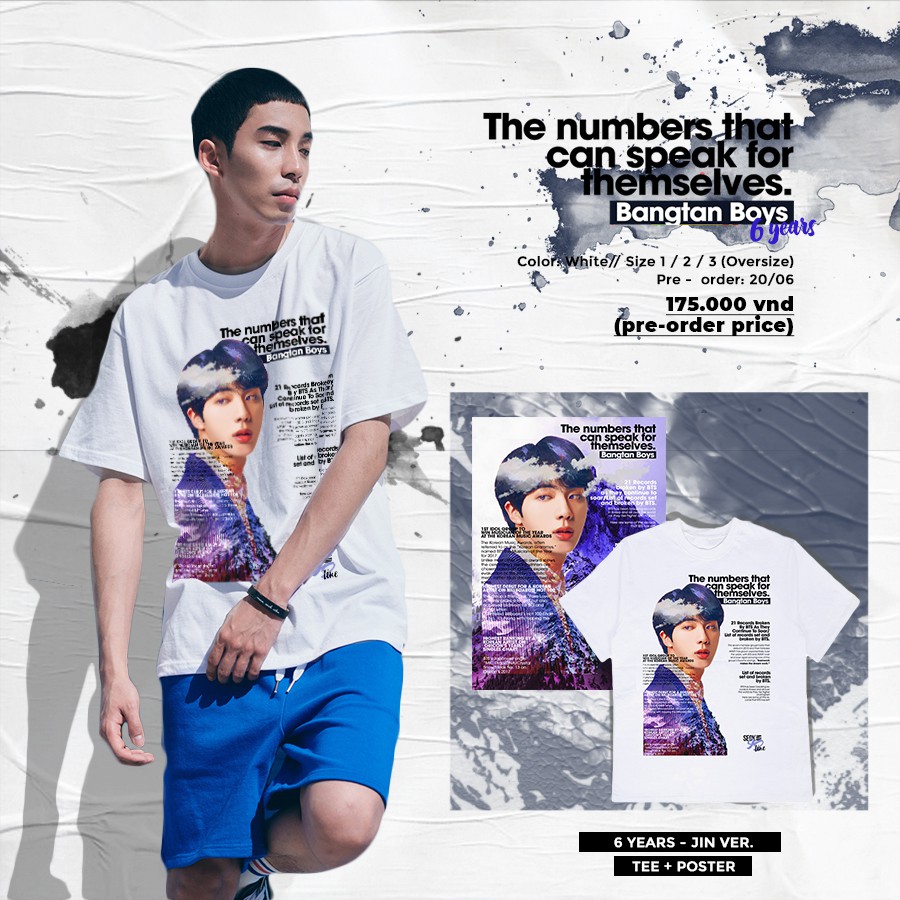 ÁO THUN BTS 6 YEARS JIN - Demis Design