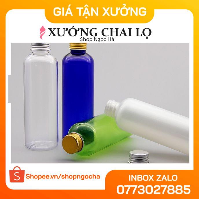 Chai Chiết Mĩ Phẩm ❤ GIÁ RẺ NHẤT ❤ Chai nhựa pet nắp vặn nhôm 100ml chiết mỹ phẩm, dung dịch , phụ kiện du lịch