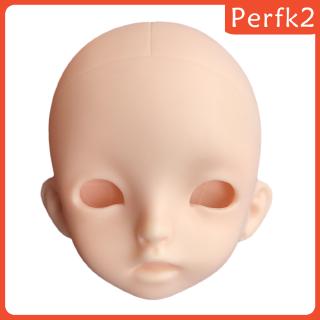 12inch BJD Unpainted Female Doll Body Parts DIY Replacements White Skin Head