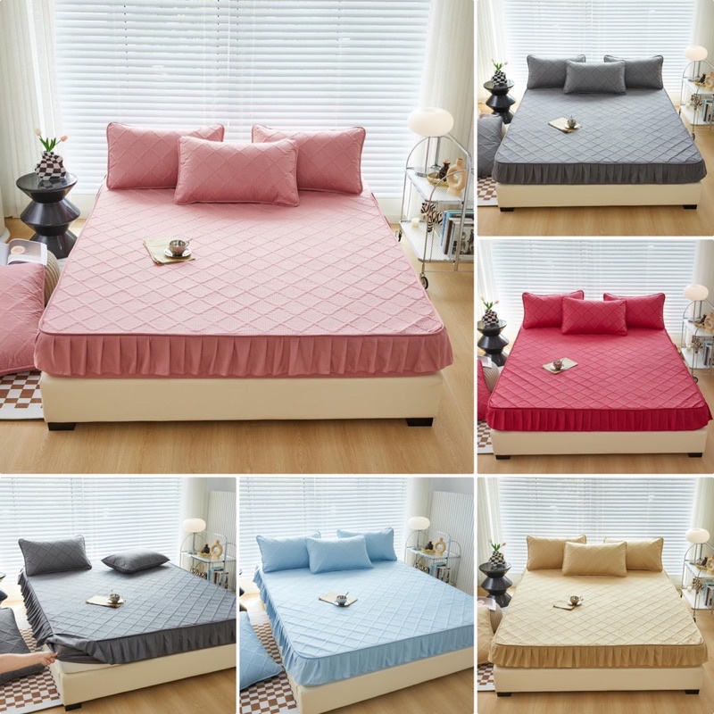 Ga gối cotton bèo chống thấm tiện lợi không lo ẩm mốc đệm ,ga gốiis chống thấm trải giường